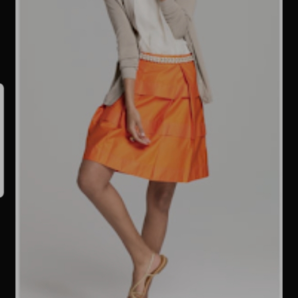 J. Crew Dresses & Skirts - J. Crew Orange Tiered A line Skirt # 13464